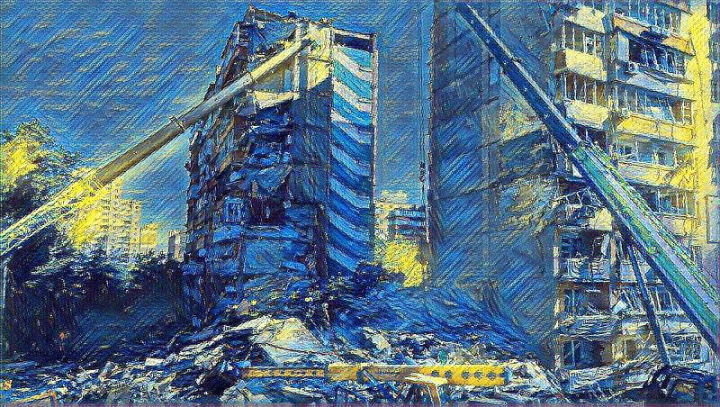 Kyiv Apartment Building Flattened in Massive Russian Strikes